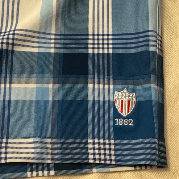 Peter Millar Blue Men's Hybrid Golf Shorts 32 Union League of Philadelphia - Picture 2 of 6
